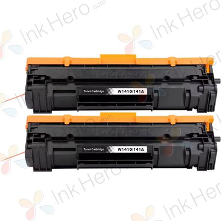 2 Pack HP 141A Black Compatible Toner Cartridge (W1410A)