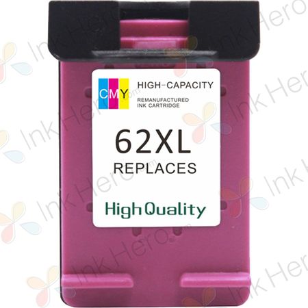 HP 62XL Color Remanufactured High-Yield Ink Cartridge (C2P07AN)