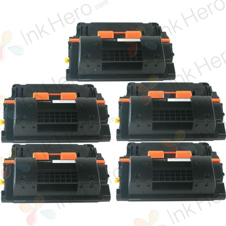 5 Pack HP 64A Black Compatible Toner Cartridge (CC364A)5