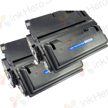 2 Pack HP 42X High-Yield Black Remanufactured Toner Cartridge (Q5942X)