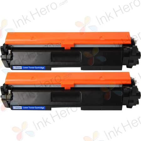 2 Pack Canon 051 Black Compatible High-Yield Toner Cartridge