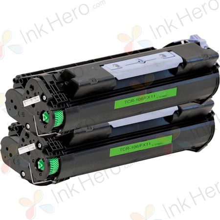 2 Pack Canon FX-11 Black Compatible Toner Cartridge (1153B001AA)