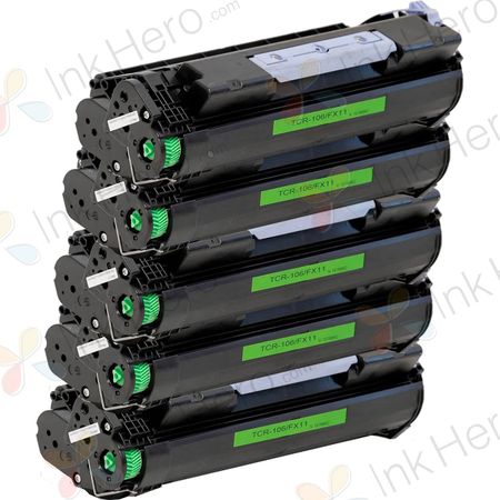 5 Pack Canon FX-11 Black Compatible Toner Cartridge (1153B001AA)