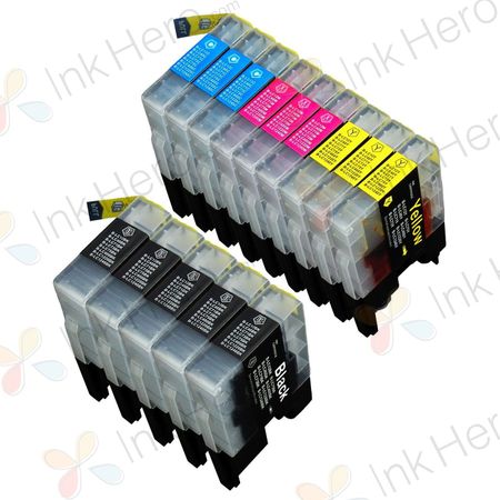 14 Pack Brother LC75 Compatible High-Yield Ink Cartridges (Replaces LC71)