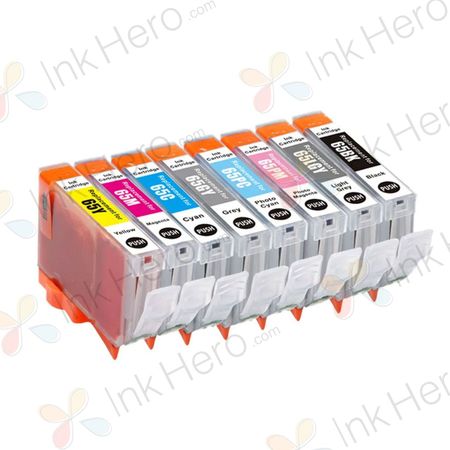 8 Pack Canon CLI-65 Compatible Ink Cartridges