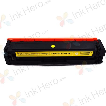 HP 202X Yellow Compatible High-Yield Toner Cartridge (CF502X)