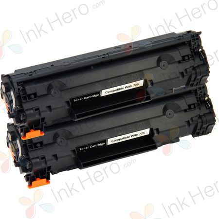 2 Pack Canon 125 Black Compatible Toner Cartridges (3484B001AA)