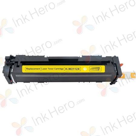 HP 206X / W2112X Yellow Compatible High-Yield Toner Cartridge (Replaces 206A / W2112A)