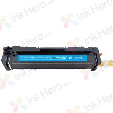 HP 218X / W2181X Cyan Compatible High-Yield Toner Cartridge (Replaces 218A / W2181A)