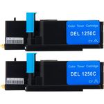 Dell 331-0777 Cyan Compatible High-Yield Toner Cartridges 2-Pack (FYFKF)