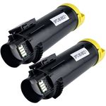 2 Pack Dell H625 / H825 Yellow Compatible High-Yield Toner Cartridges (3P7C4)