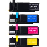 4 Pack Dell C1660W Compatible Toner Cartridges