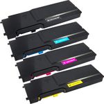 4 Pack Dell C3760 / C3765 Compatible Extra High-Yield Toner