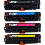 4 Pack HP 305A Remanufactured Toner Cartridges