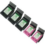 5 Pack HP 61XL High-Yield Remanufactured Ink Cartridges