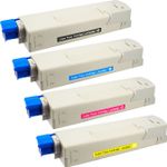 4 Pack OkiData Type C8 Compatible High-Yield Toner Cartridges