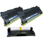 3 Pack Brother TN350 & DR350 Compatible Toner & Drum Cartridges