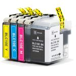 4 Pack Brother LC10E Compatible Extra High-Yield Ink Cartridges