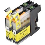 2 Pack Brother LC103 / LC101 Yellow Compatible High-Yield Ink Cartridges