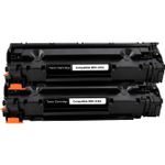 2 Pack HP 36A Black Compatible Toner Cartridge (CB436A)