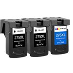 3 Pack Canon PG-275XL & CL-276XL High-Yield Remanufactured Ink Cartridges