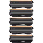 5 Pack Canon 071H High Yield Black Compatible Toner Cartridge (5646C001)