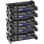 5 Pack HP 148A Black Compatible Toner Cartridge (W1480A)