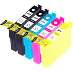 5 Pack Epson 202XL High-Yield Remanufactured Ink Cartridges