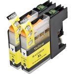 2 Pack Brother LC203 Ink - Yellow Compatible High-Yield Cartridges (Replaces LC201)