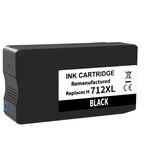 HP 712 Ink - Black Remanufactured High-Yield Cartridge (3ED70A)