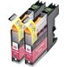 Pack de 2 Brother LC105M cartouches d'encre compatibles super haute capacité magenta