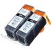 Pack de 2 Canon PGI-225BK (4530B001) cartouches d'encre noir pigment compatibles