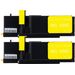 Pack de 2 Dell 331-0779 cartouches de toner jaune compatible haute capacité (DG1TR)