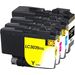 Pack de 4 Brother LC3039 cartouches d'encre compatibles ultra haute capacité