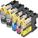 Pack de 5 Brother LC103 cartouches d'encre haute capacité compatibles (remplace LC101)