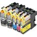 Pack de 5 Brother LC203 cartouches d'encre compatibles haute capacité (LC201)