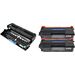 Pack de 3 Brother TN850 & DR820 cartouches de toner et tambour compatibles haute capacité