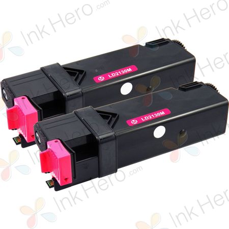 Pack de 2 Dell 330-1433 cartouches de toner compatible magenta haute capacité (T109C)