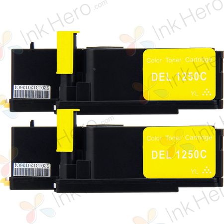 Pack de 2 Dell 331-0779 cartouches de toner jaune compatible haute capacité (DG1TR)