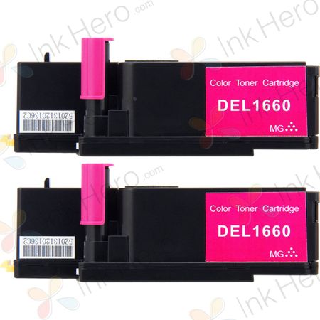 Pack de 2 Dell 332-0401 cartouches de toner magenta compatibles (4J0X7)