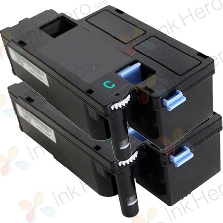 Pack de 2 Dell 593-BBJU cartouches de toner cyan compatibles (H5WFX)