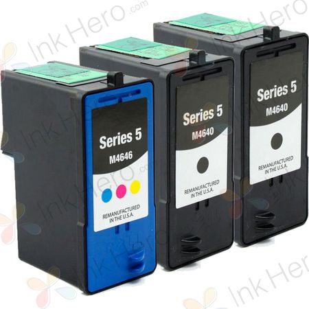 Pack de 3 Dell 5 cartouches d'encre remanufacturées haute capacité