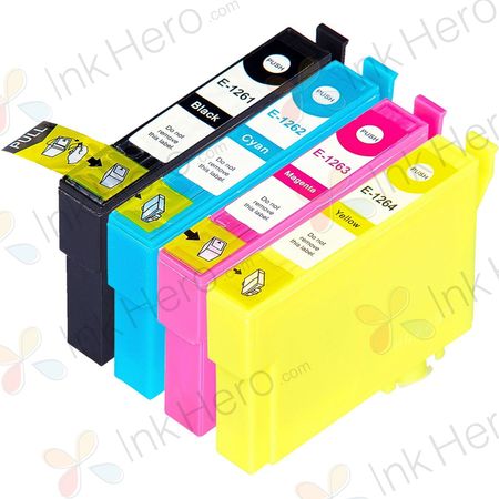 Pack de 4 Epson 126 cartouches d'encre remanufacturées haute capacité