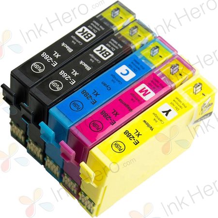 Pack de 5 Epson 288XL cartouches d'encre remanufacturées haute capacité