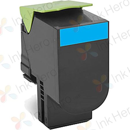 Lexmark CX310 / CX410 / CX510 cartouche de toner remanufacturée cyan (80C1SC0)