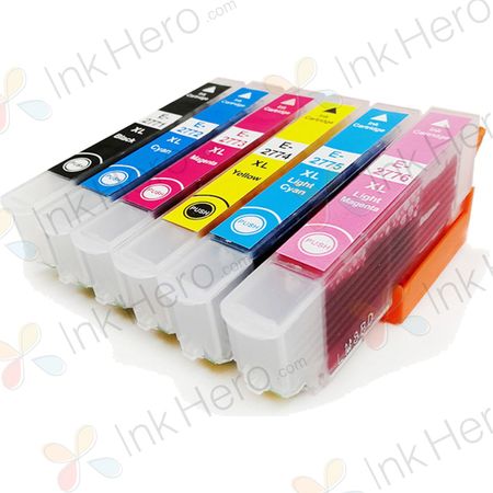 Pack de 6 Epson 277XL cartouches d'encre remanufacturées haute capacité