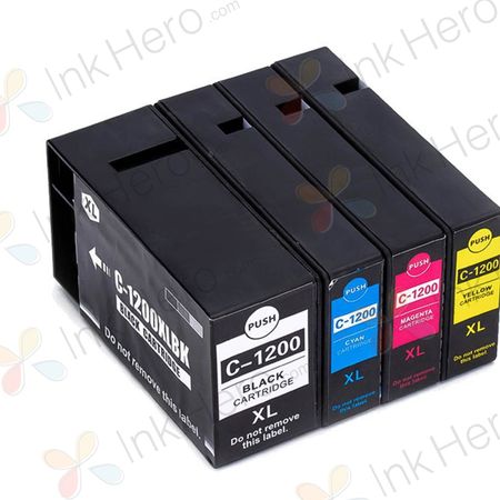 Pack de 4 Canon PGI-1200XL cartouches d'encre haute capacité compatibles