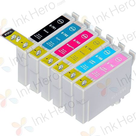 Pack de 6 Epson 78 cartouches d'encre remanufacturées