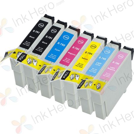 Pack de 7 Epson 79 cartouches d'encre remanufacturées haute capacité