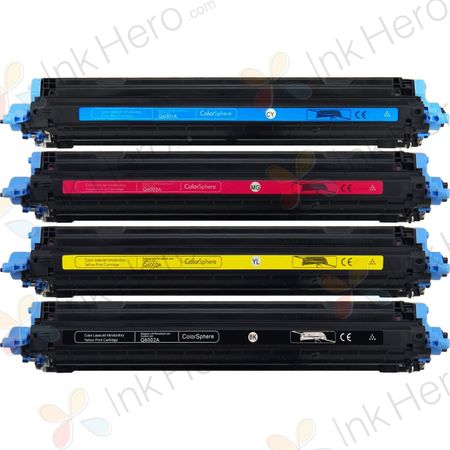 Pack de 4 HP 124A cartouches de toner remanufacturées